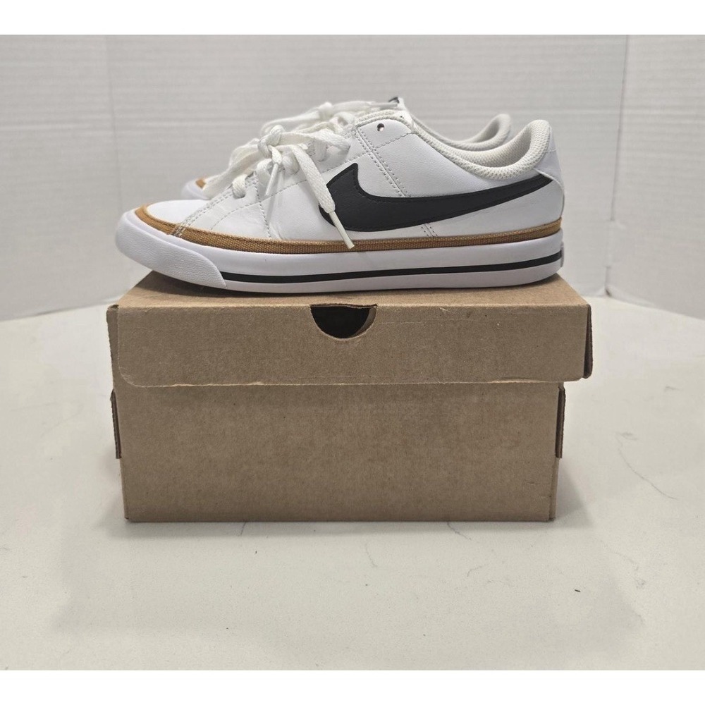 Nike Big Kids Court Legacy Next Nature Shoes White/Black Desert Ochre Size 4Y - Picture 4 of 8